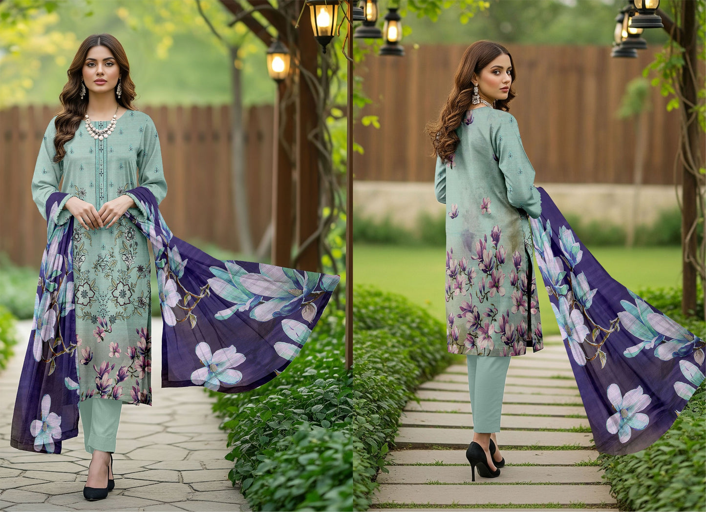 🌞 Summer Season Air Jet Bana Dora Premium Lawn دِل نشیں (Dil-Nasheen)