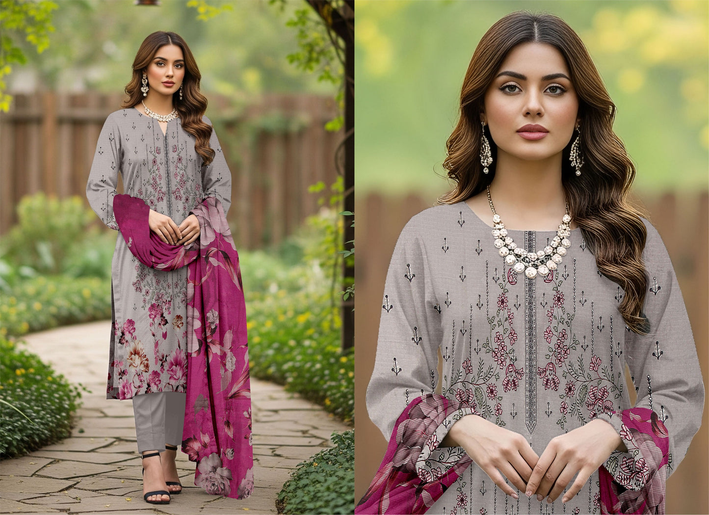 🌞 Summer Season Air Jet Bana Dora Premium Lawn دِل نشیں (Dil-Nasheen)