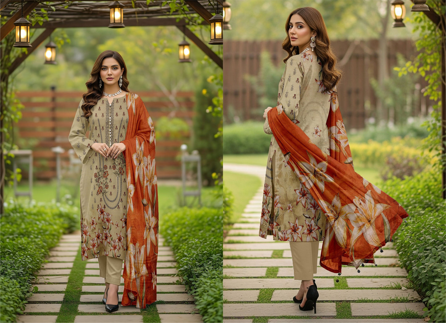 🌞 Summer Season Air Jet Bana Dora Premium Lawn دِل نشیں (Dil-Nasheen)