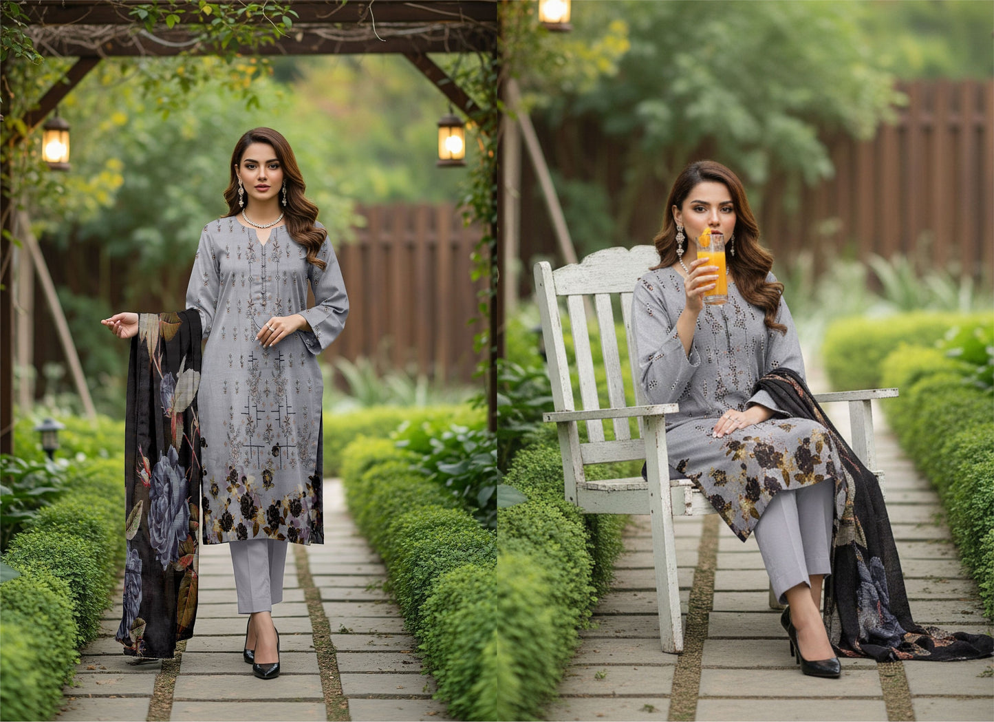 🌞 Summer Season Air Jet Bana Dora Premium Lawn دِل نشیں (Dil-Nasheen)