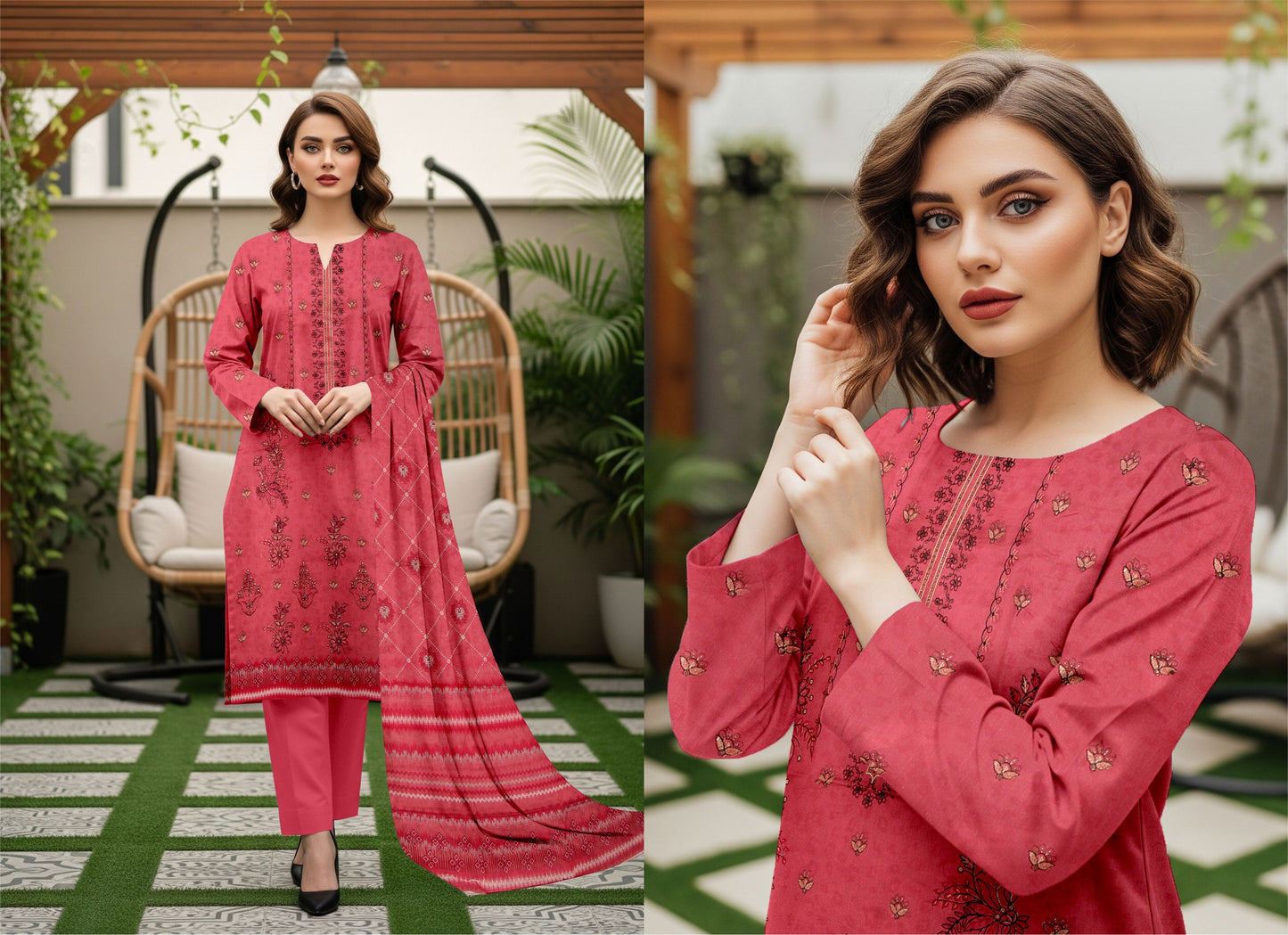 🌞 Summer Season Premium Lawn Feroza – زمرد