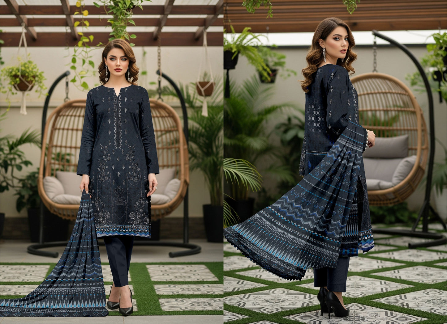 🌞 Summer Season Premium Lawn Feroza – زمرد