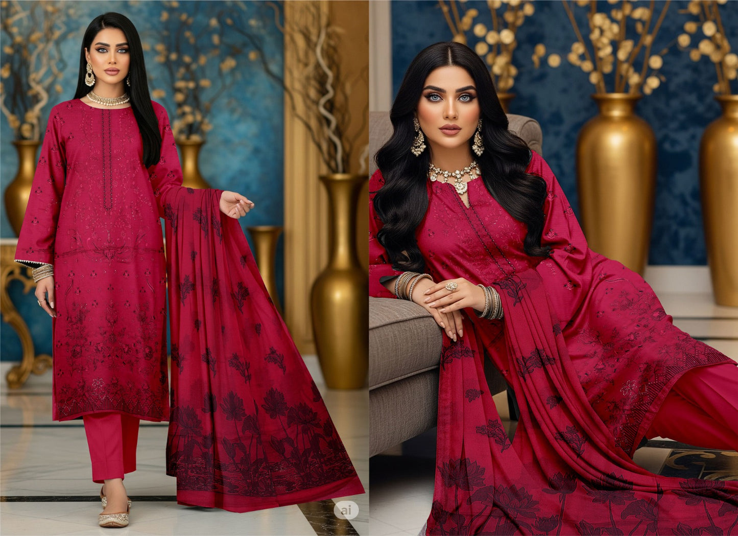 🌞 Summer Season Luxury Lawn Collection انداز (Andaz)