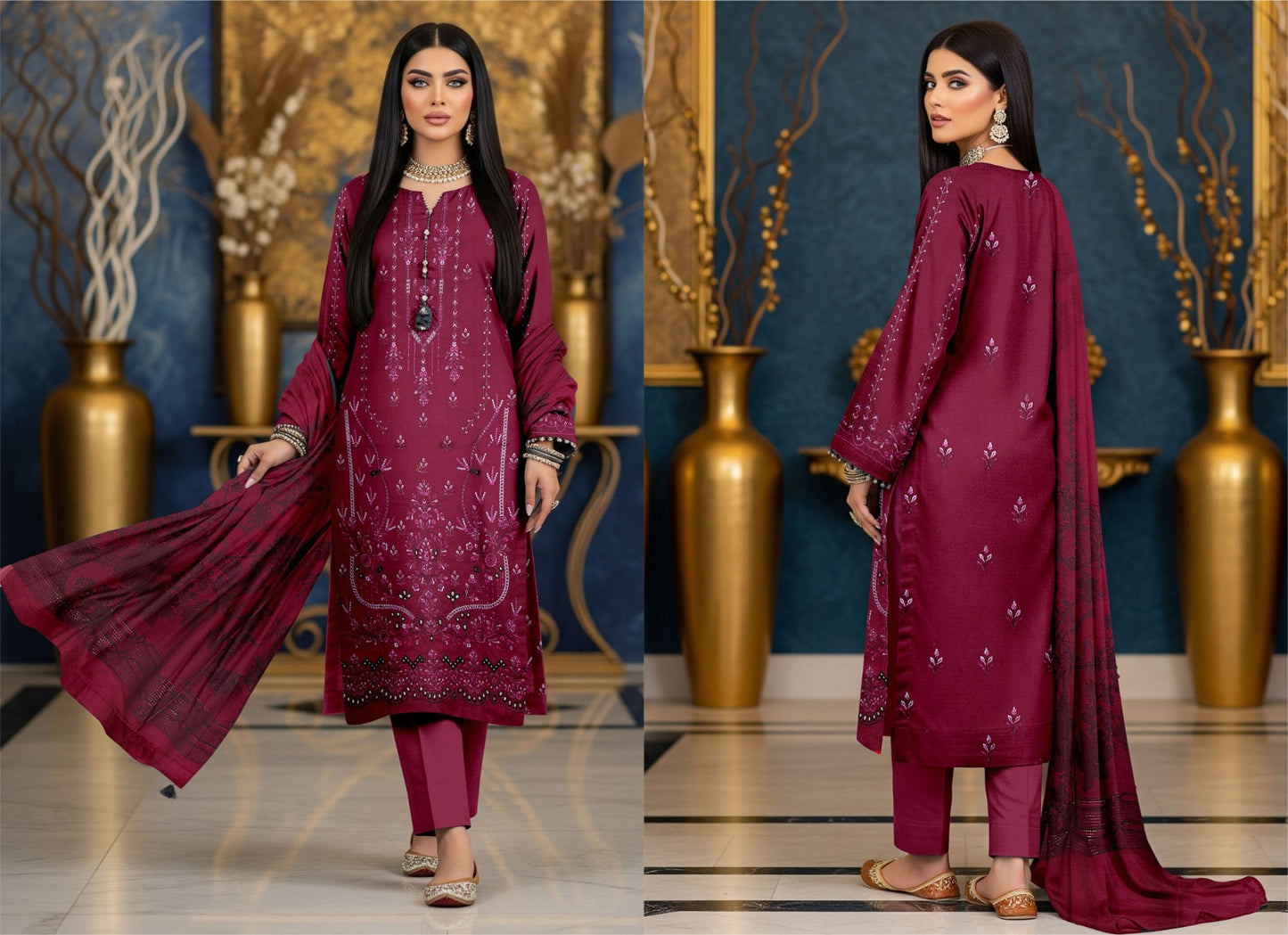 🌞 Summer Season Luxury Lawn Collection انداز (Andaz)