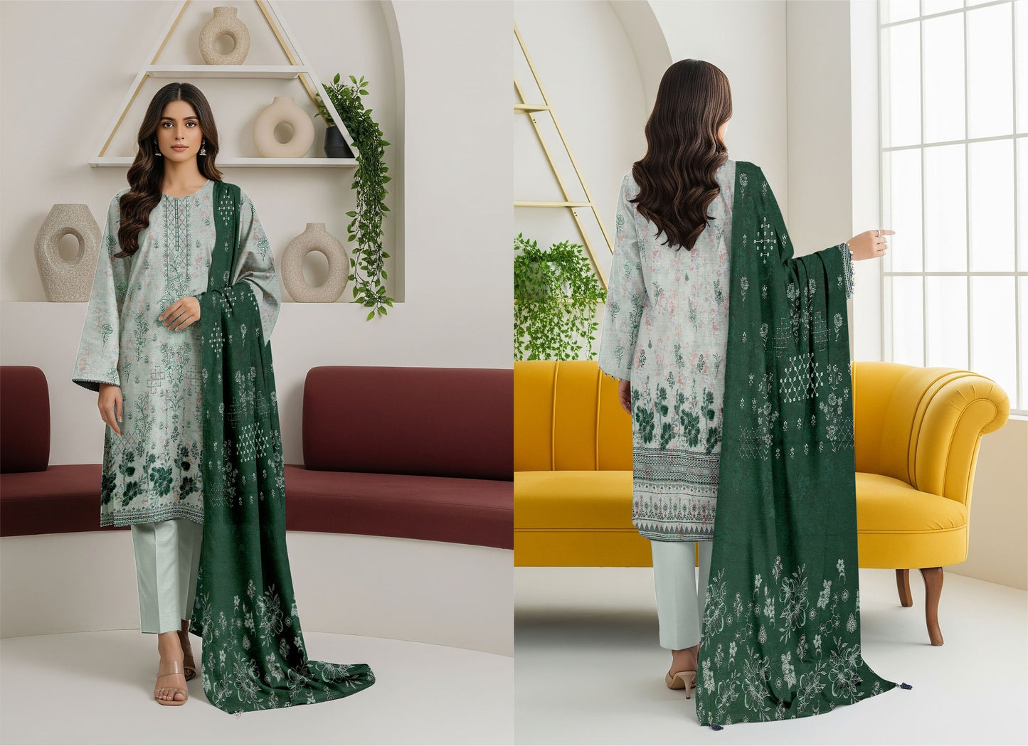 🌞 Summer Season Premium Bana Dora Lawn Collection  آنچل (Aanchal)