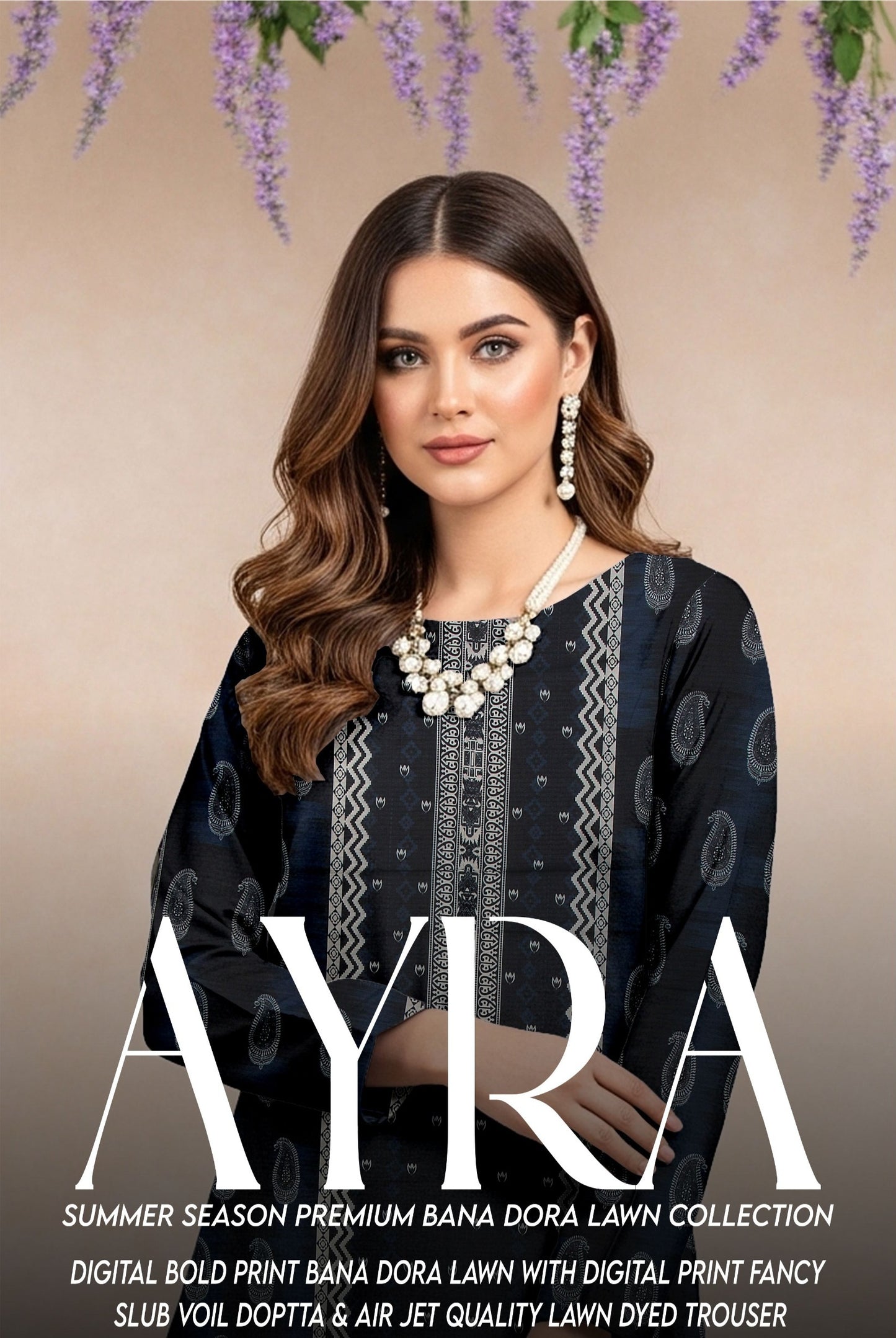 🌞 Summer Season Premium Lawn AYRA – Bold Summer Statement